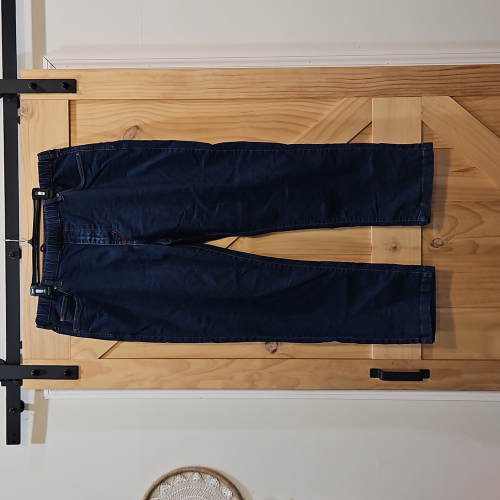 Active Joe | Men's Dark Wash Active Drawstring Pull-On Pants | Size XL Long